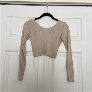 american apparel long sleeve crop top